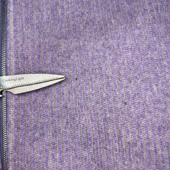 Maison Kitsuné - Ribbed Lambswool Zip-Up Cardigan - Light Purple‎ - Medium $445